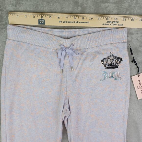Juicy Couture Women Small Terry Cropped Pants Crown Logo Y2K Paris Hilton Retro - Picture 8 of 11